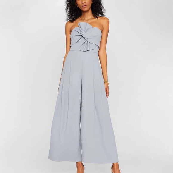 Twist Front Strapless Jumpsuit - New With Tags - NEVER WORN - 278 - Slate Blue